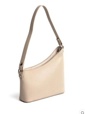 cream leather shoulder bag
